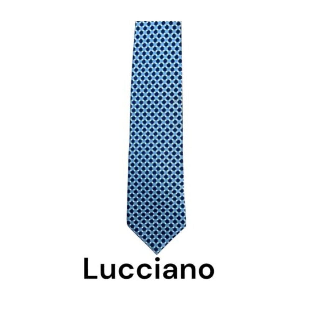 LUCCIANO  100% Silk  Geometric shapes Tie.